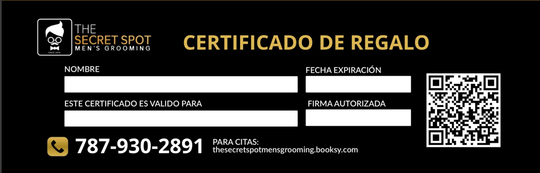 Certificado de Regalo The Secret Spot